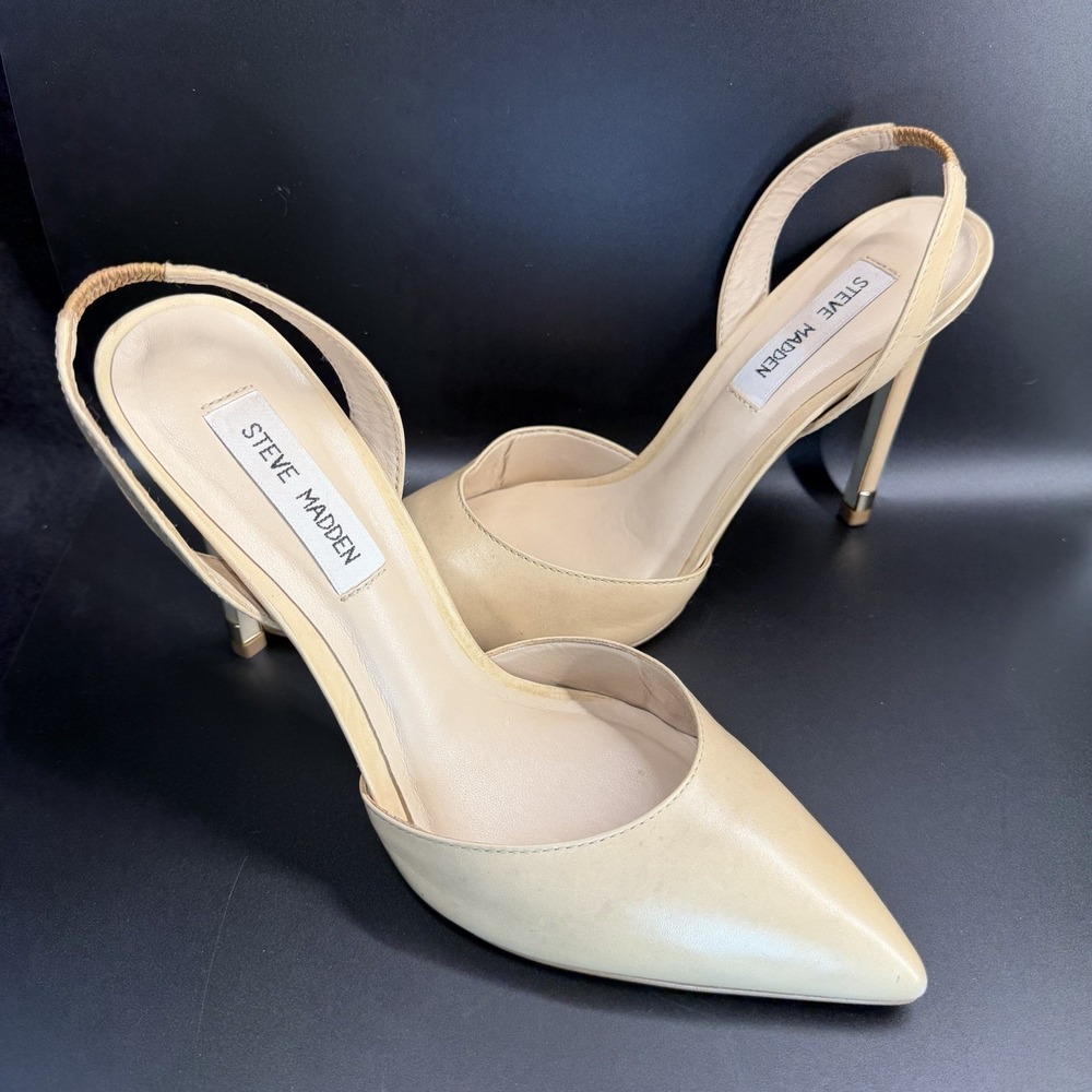 Steve Madden tan pointed slingback heels SIze 8.5